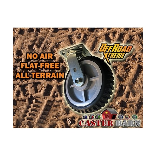 All Terrain 6" SWIVEL Caster (Flat Free)